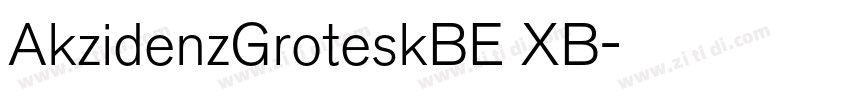 AkzidenzGroteskBE XB字体转换